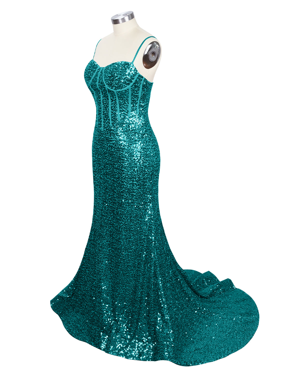 Spaghetti Sheath Prom Dress 