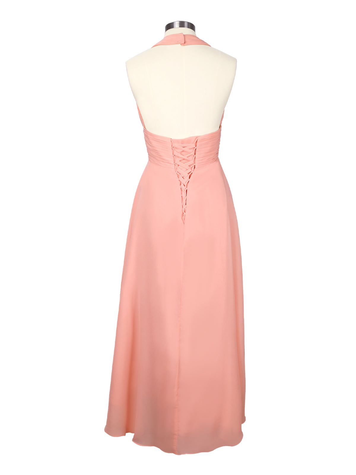 Ruched Halter Bridesmaid Dress 
