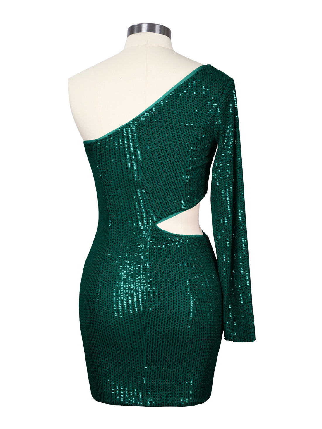 Waist Cutout One Shoulder Mini Dress 