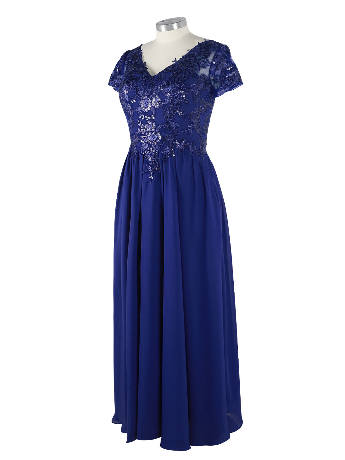Short Sleeves Chiffon Dress 