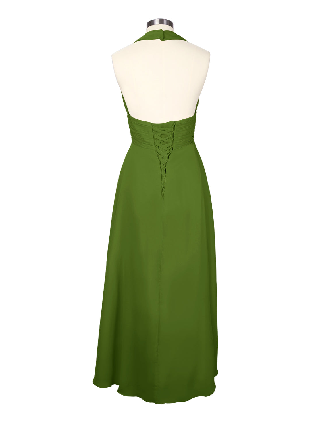 Ruched Halter Bridesmaid Dress 