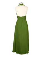 Ruched Halter Bridesmaid Dress 