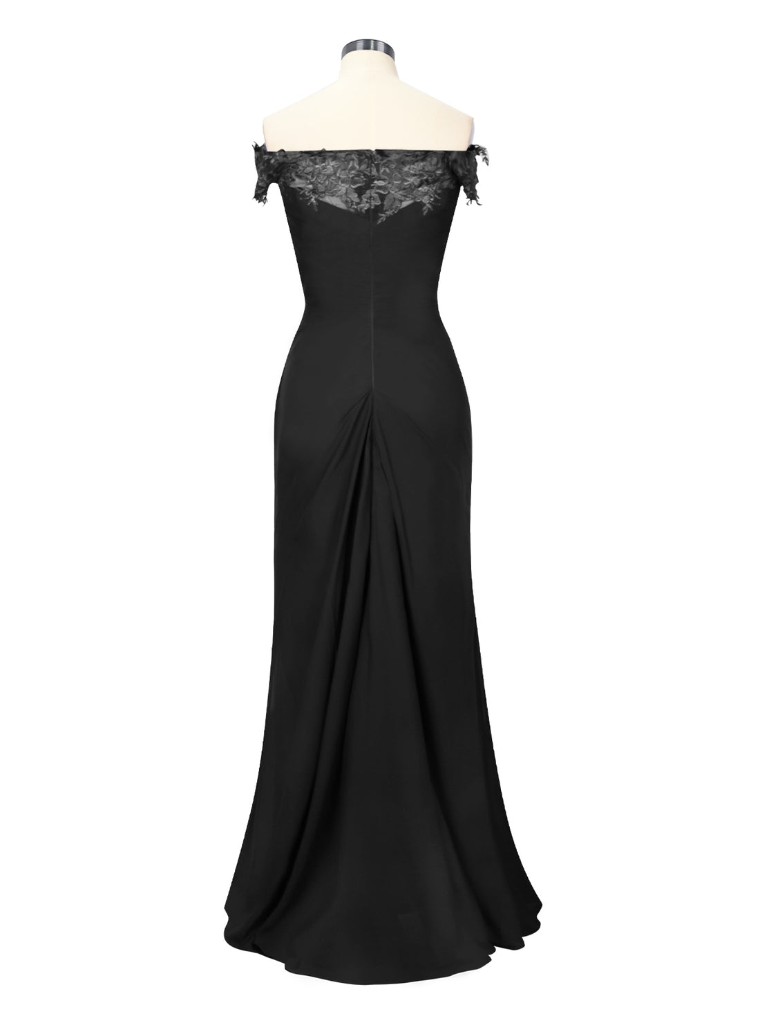 Off-Shoulder Chiffon Sheath Dress 