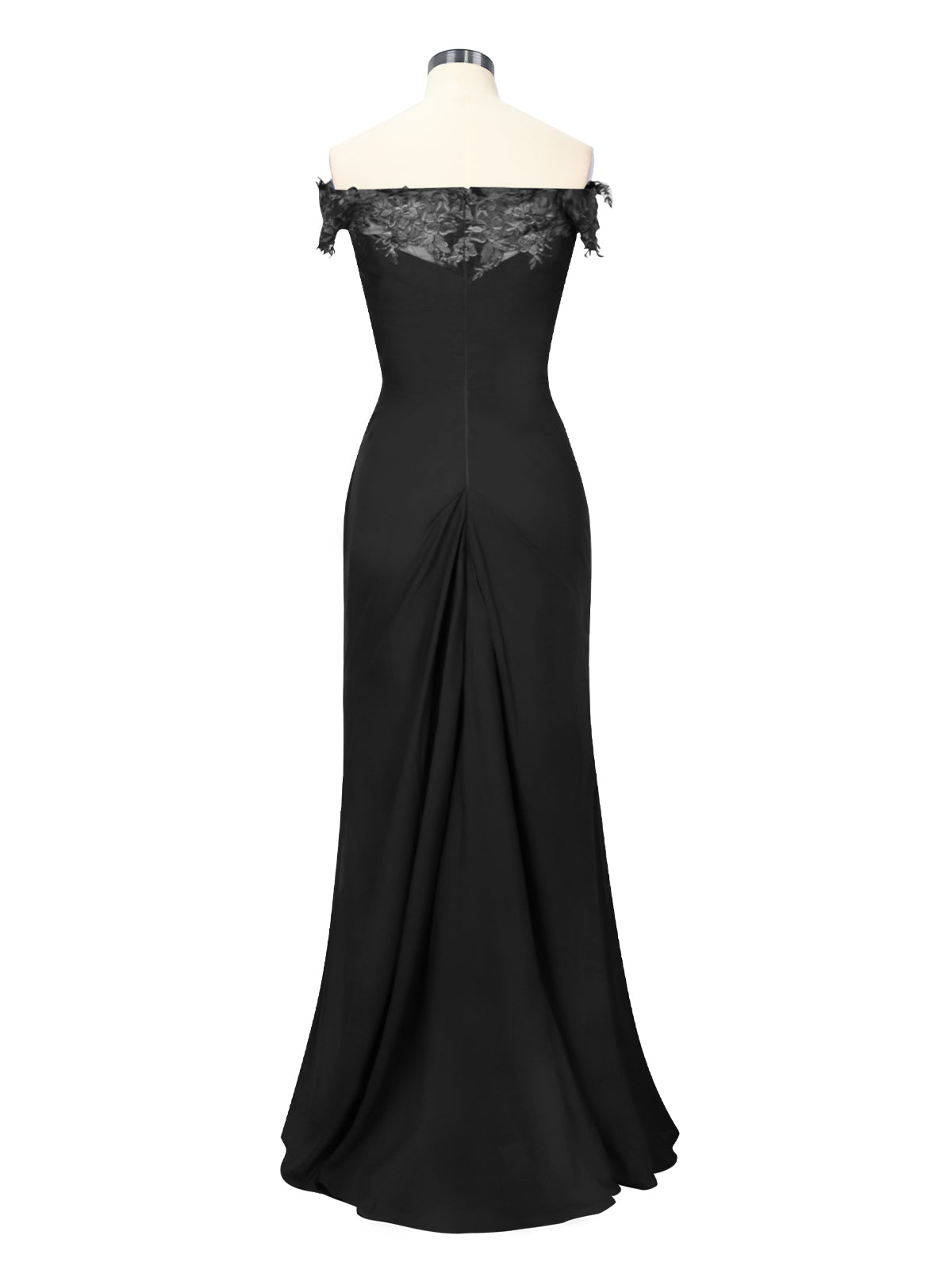 Off-Shoulder Chiffon Sheath Dress 