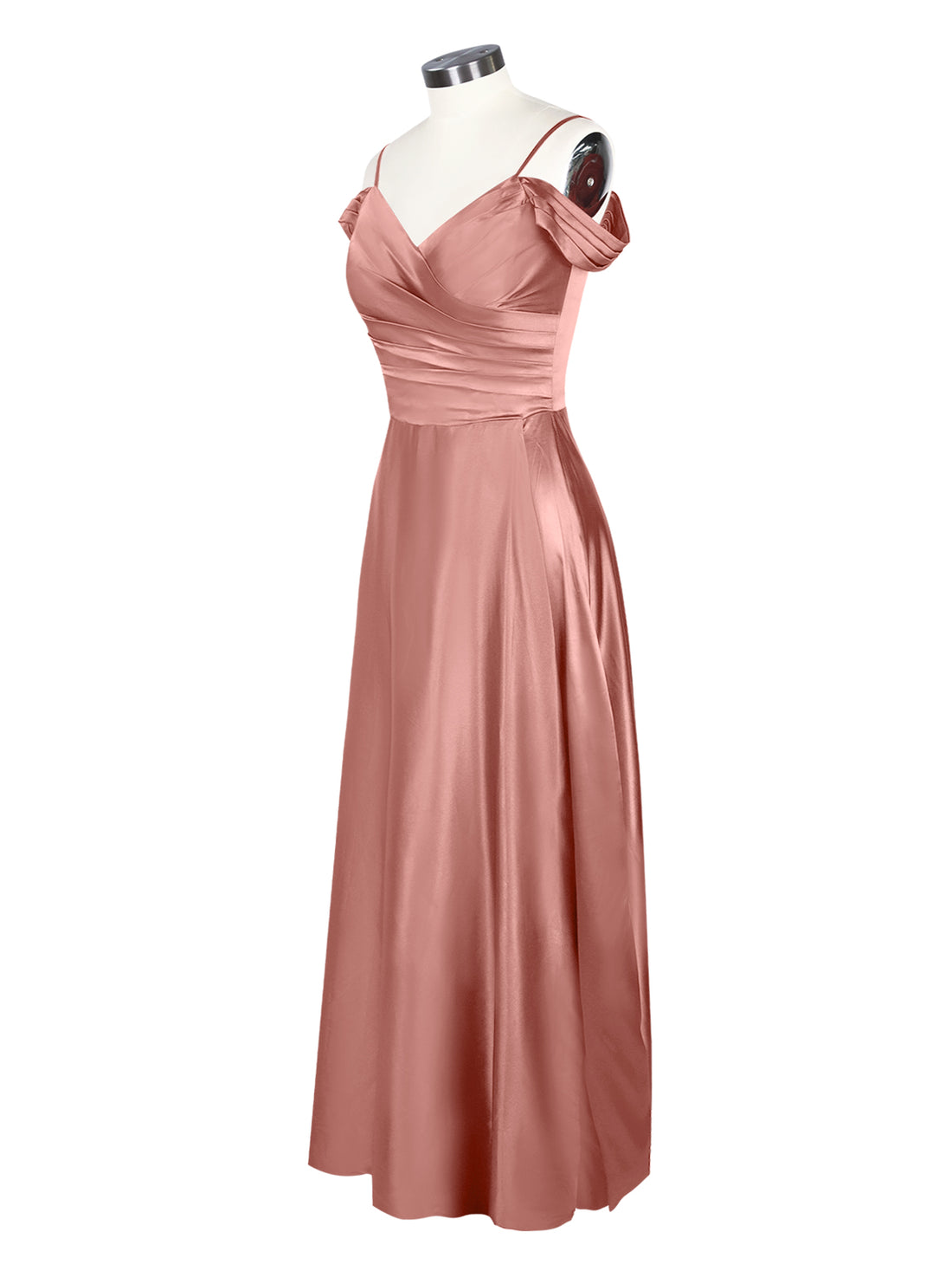 Silk-Like Pleated Prom Dress 