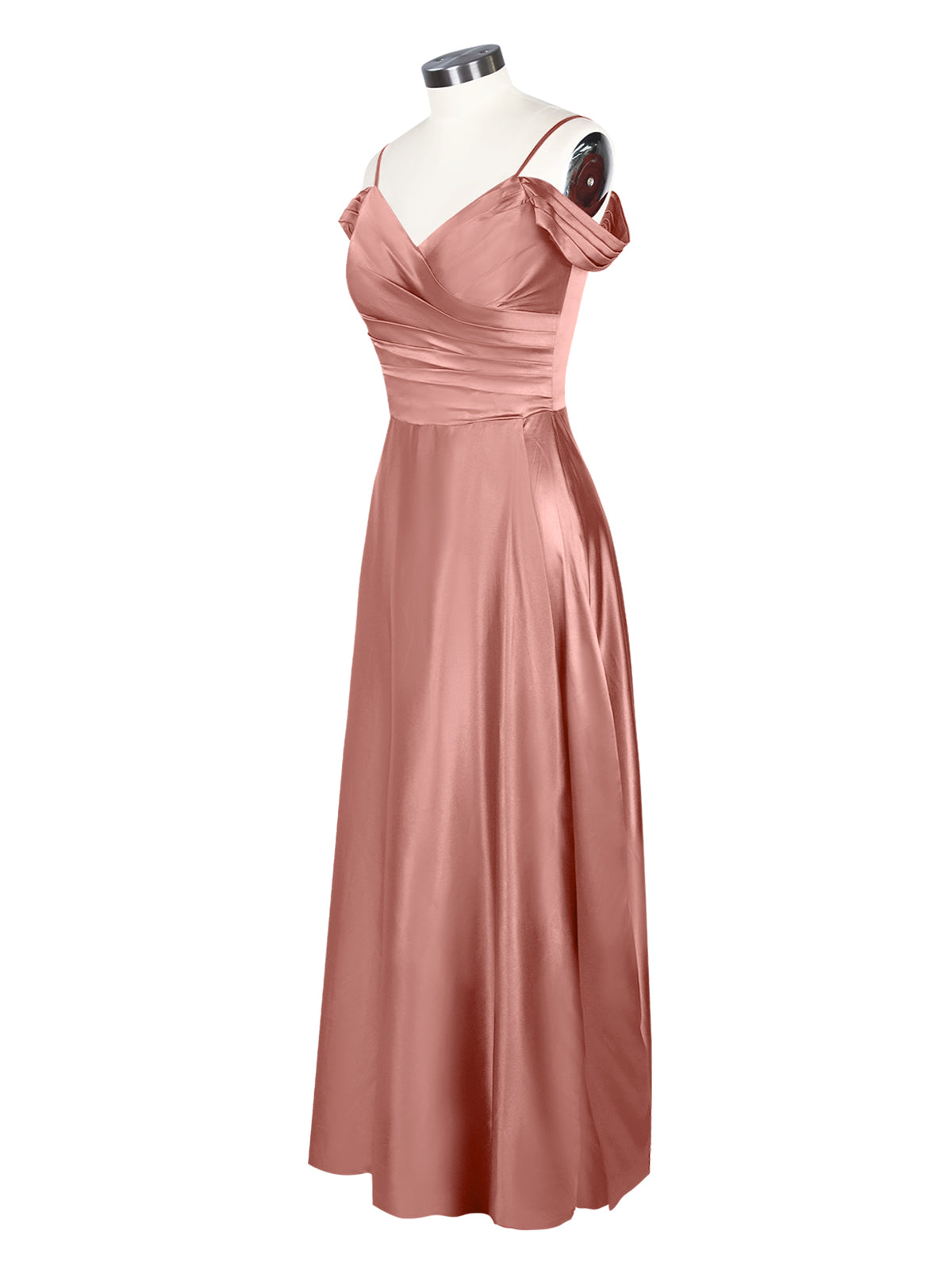 Silk-Like Pleated Prom Dress 
