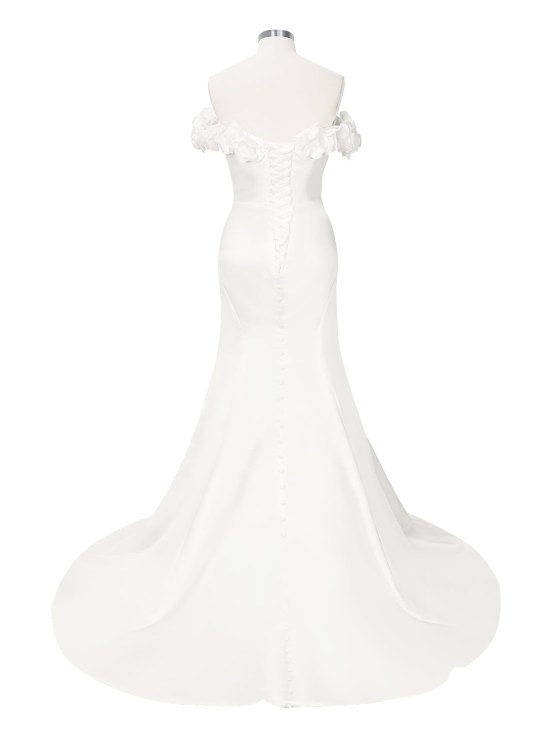 3D Floral Sheath Wedding Dress 