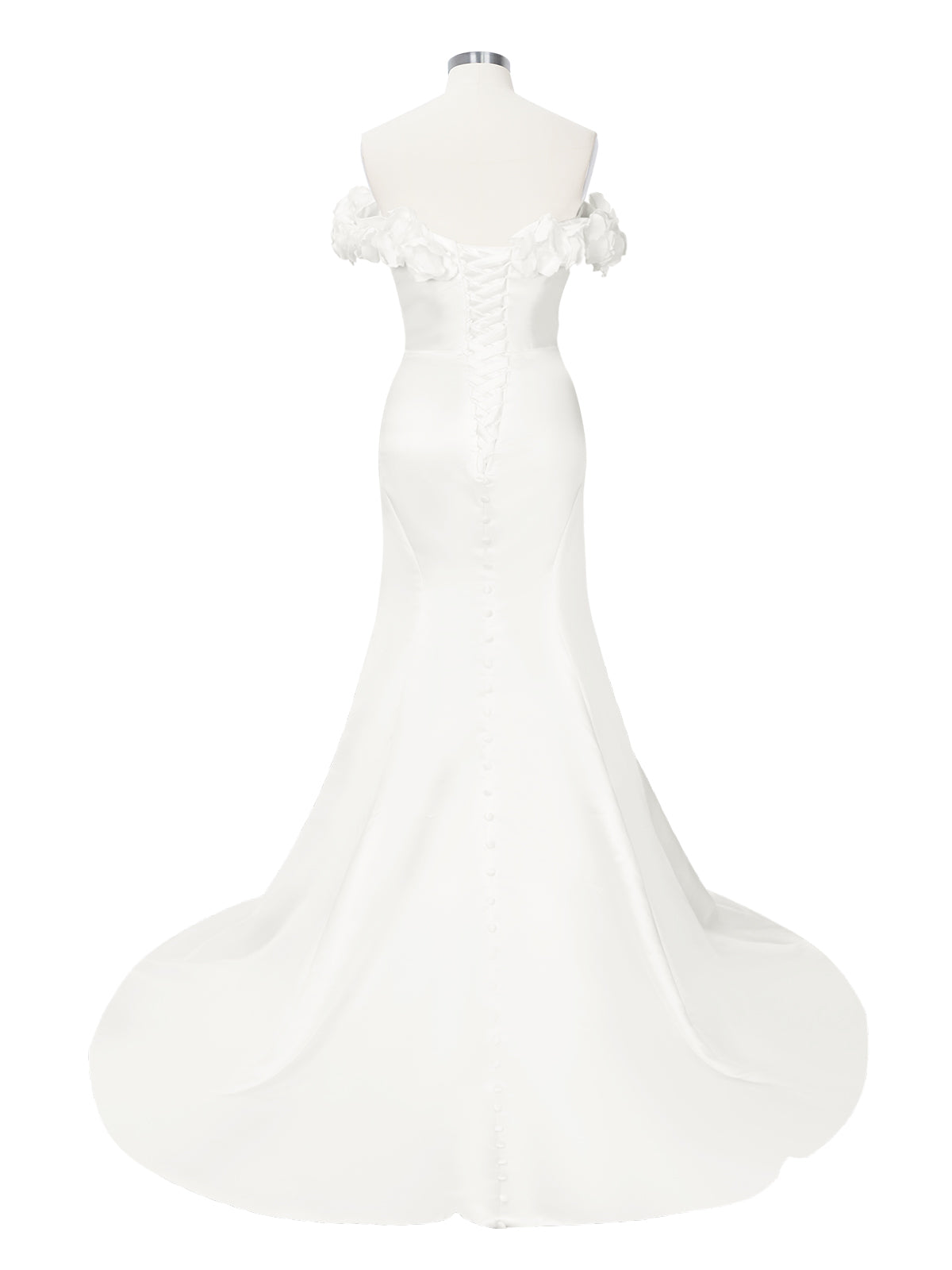 3D Floral Sheath Wedding Dress 