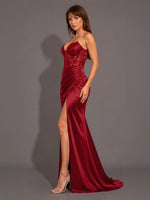 Silk-like Prom Dress with Sweetheart Neckline