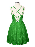 Sparkly Sequined A-line Mini Dress 