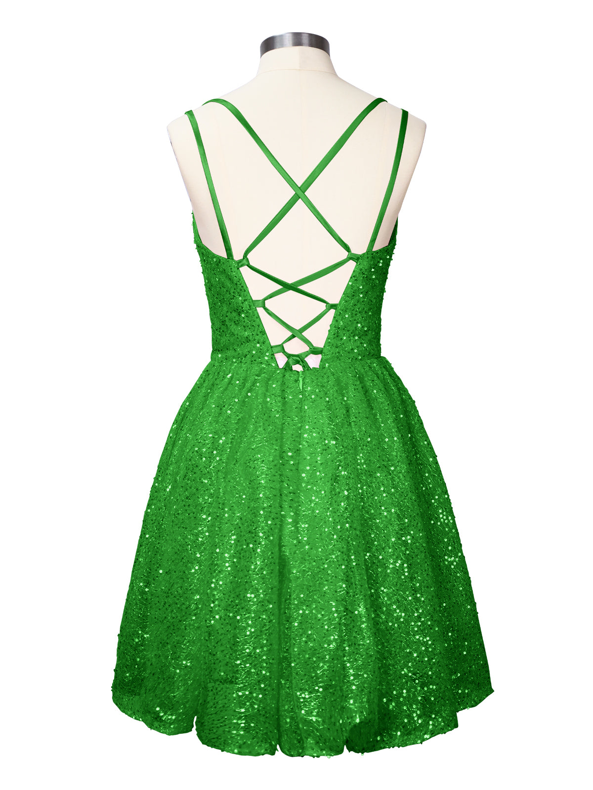 Sparkly Sequined A-line Mini Dress 