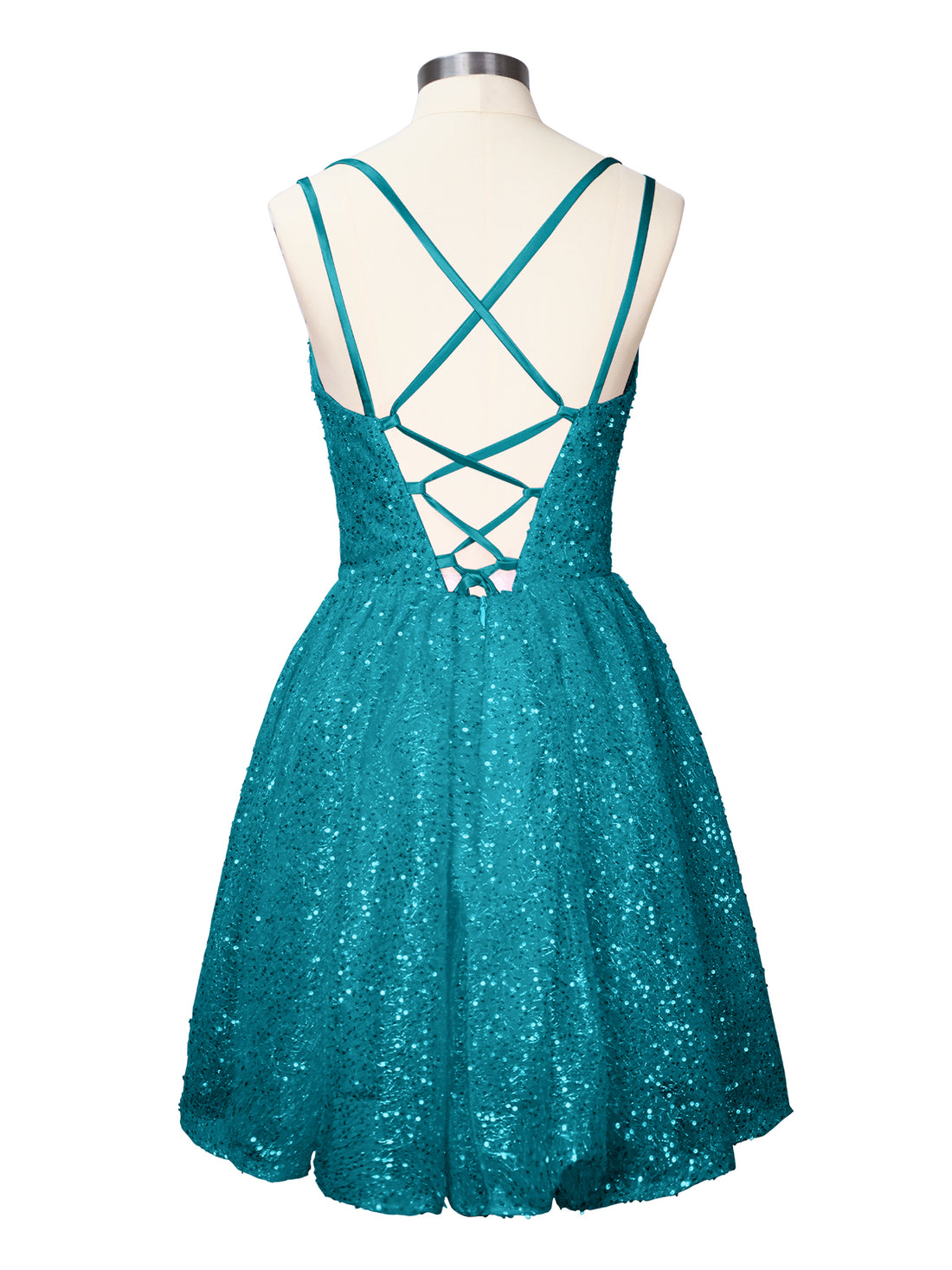 Sparkly Sequined A-line Mini Dress 