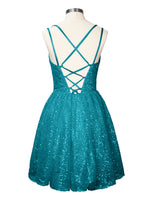 Sparkly Sequined A-line Mini Dress 