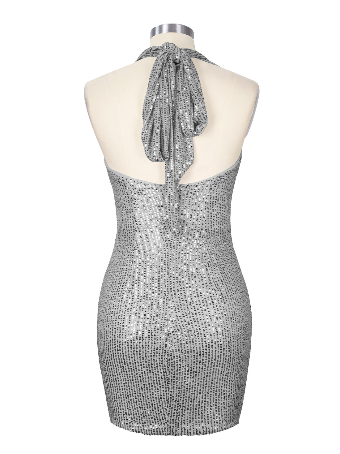 Halter Sequin Sheath Mini Dress 