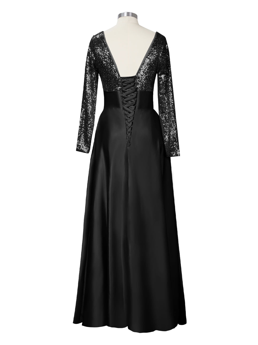 Long Sleeveless Sequin Prom Dress 