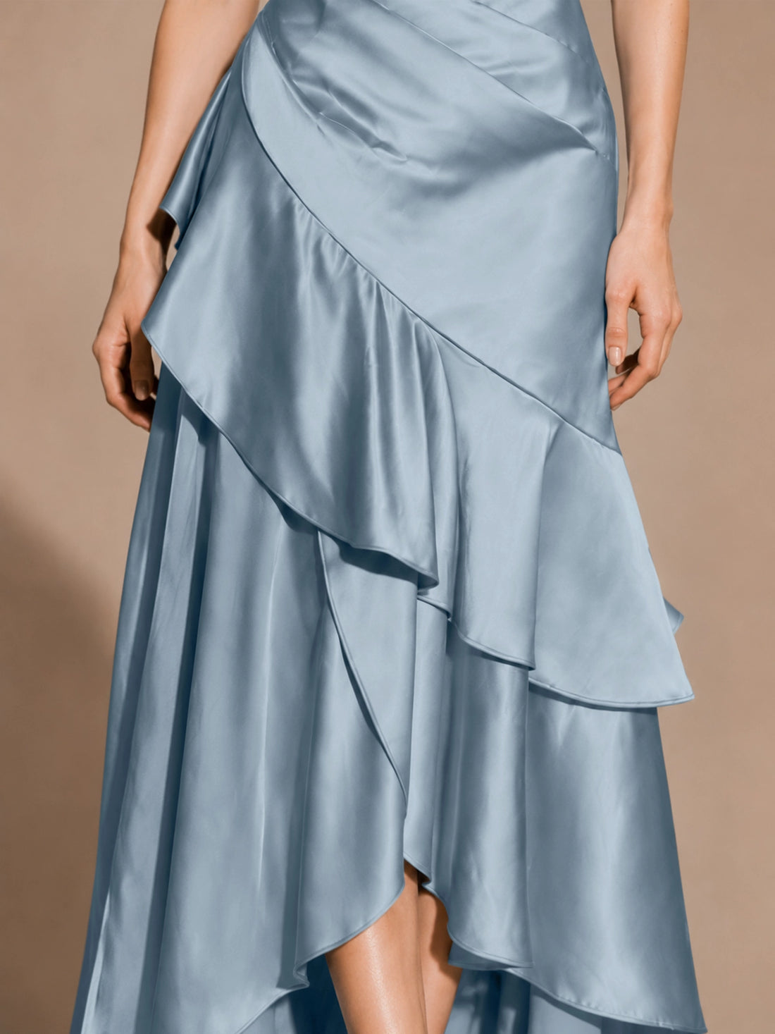 Strapless Prom Dress with Tiered Ruffles