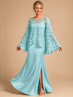 Two-piece Mother of the Bride Dress with Lace Top 