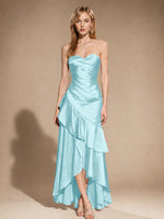 Strapless Prom Dress with Tiered Ruffles 