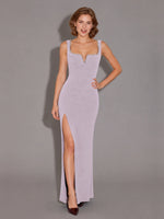 Sheath Prom Dress with Crystal Trim 