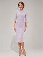 Sheath Mother of the Bride Dress with Mock Neckline 