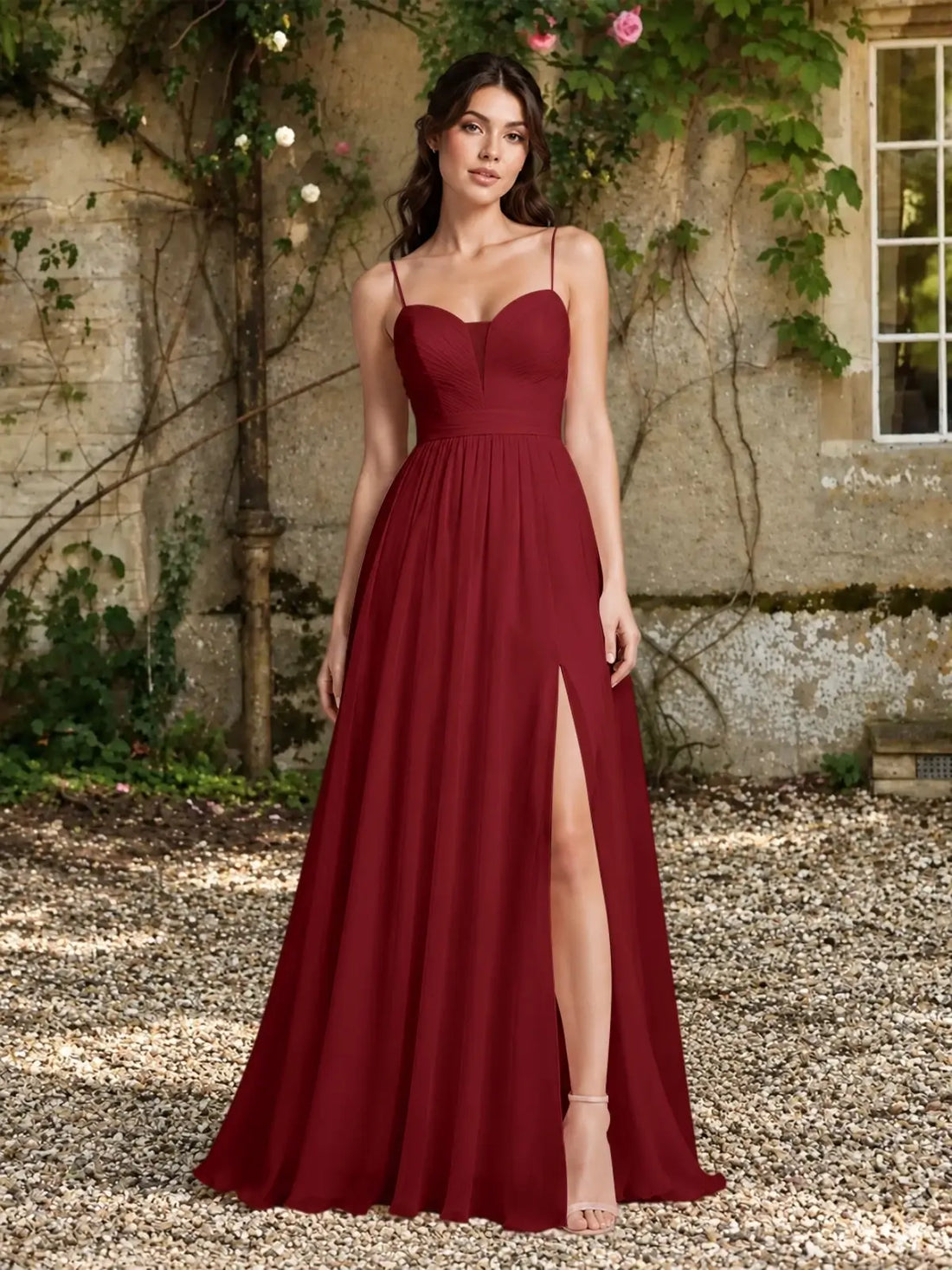 A-Line Bridesmaid Dress with Spaghetti Straps