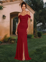 Trumpet Bridesmaid Dress with Slit