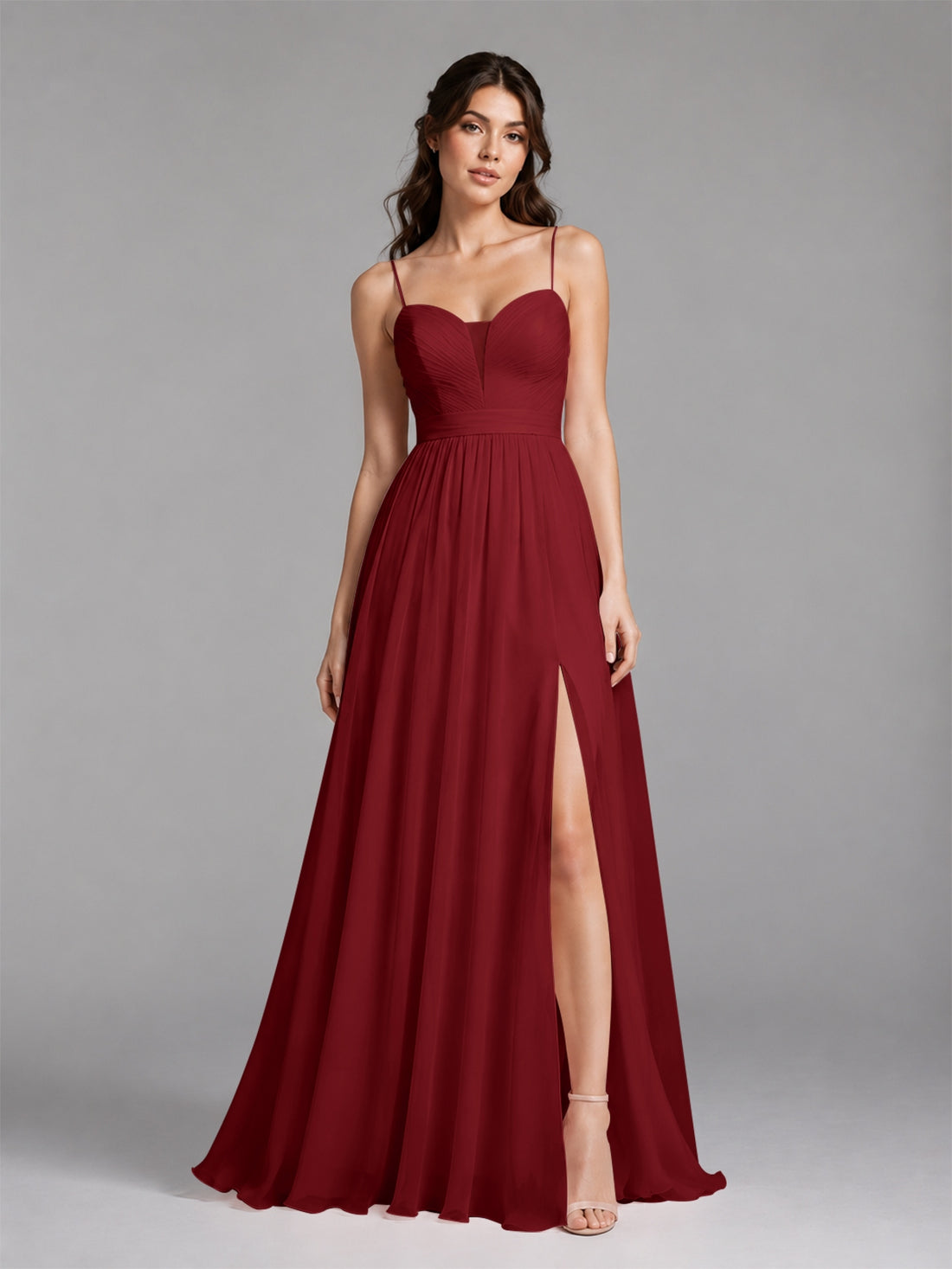A-Line Bridesmaid Dress with Spaghetti Straps