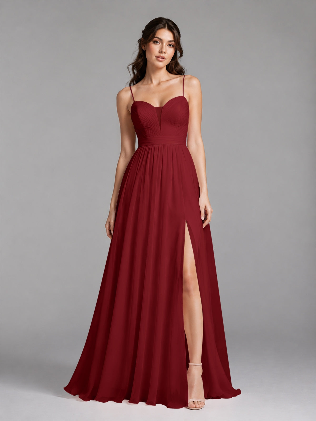 A-Line Bridesmaid Dress with Spaghetti Straps