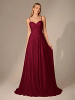 Chiffon Bridesmaid Dress with Ruched Design 