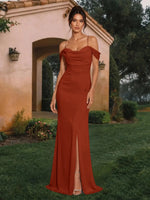 Trumpet Bridesmaid Dress with Slit