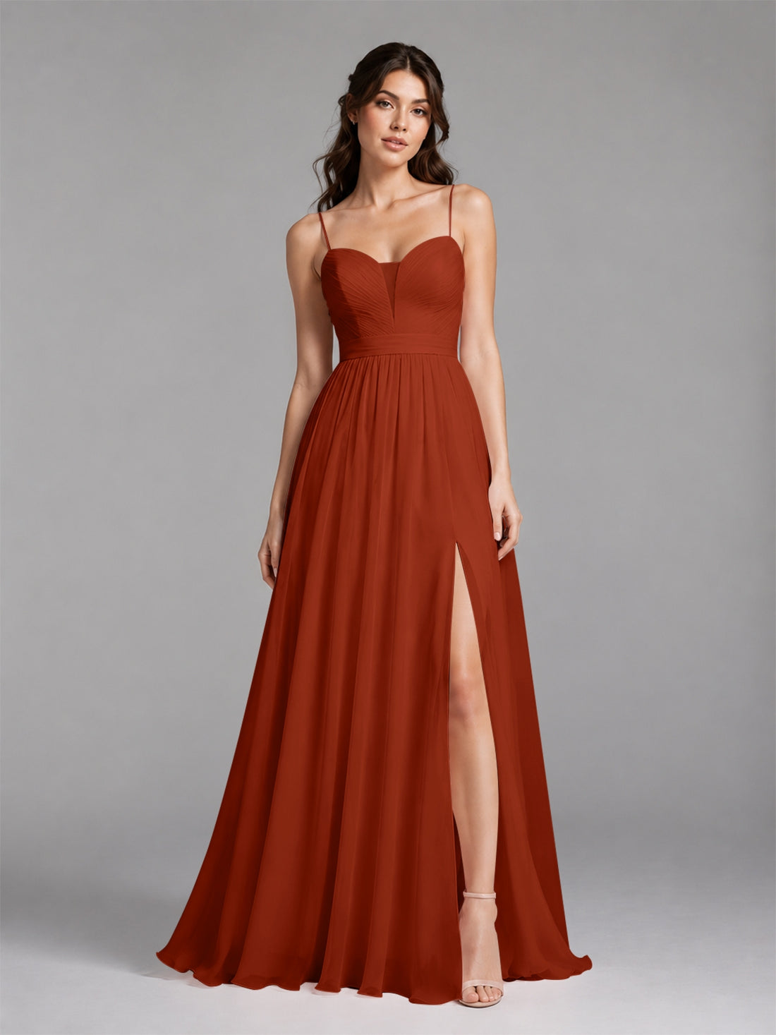 A-Line Bridesmaid Dress with Spaghetti Straps