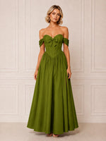 A-line Bridesmaid Dress with Bow Detail 