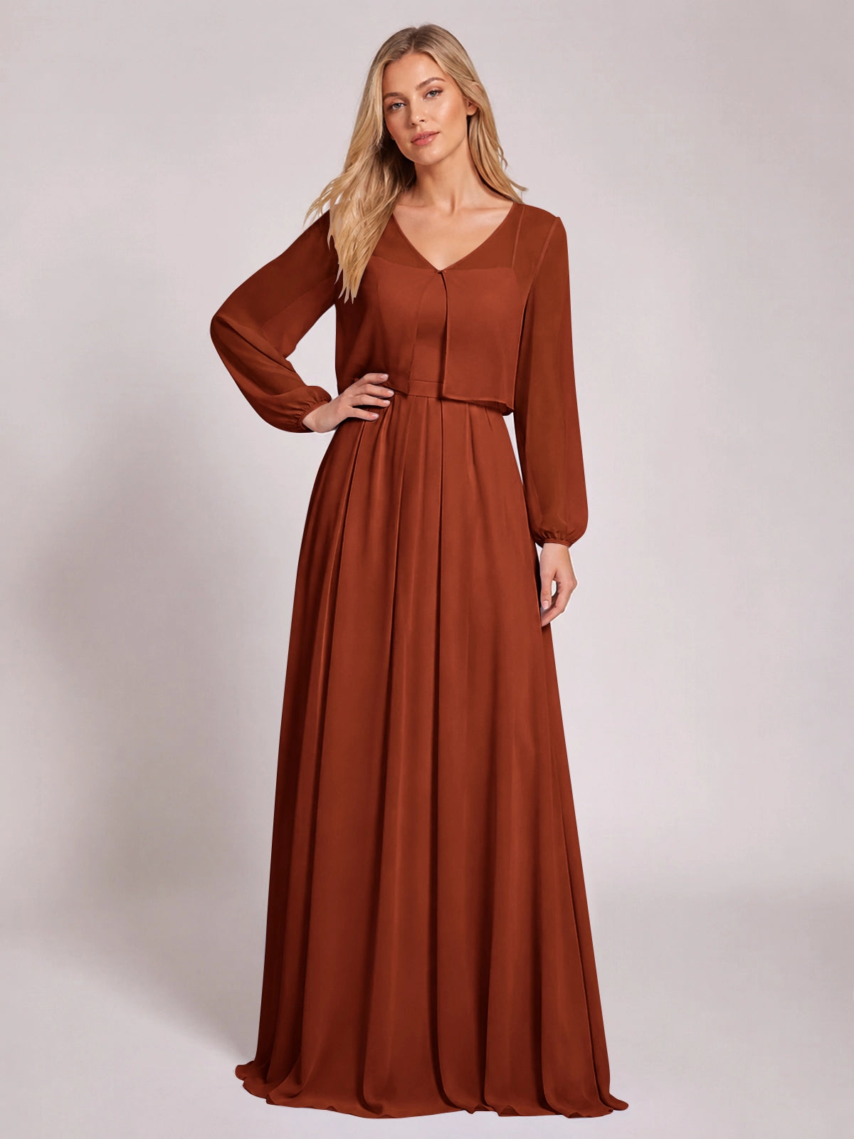 Two-Piece Square Neckline Bridesmaid Dress with Jacket