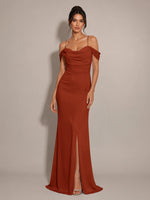 Trumpet Bridesmaid Dress with Slit