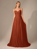 Chiffon Bridesmaid Dress with Ruched Design 
