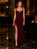 Sheath Prom Dress with Crystal Trim
