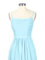Spaghetti Asymmetrical Bridesmaid Dress 
