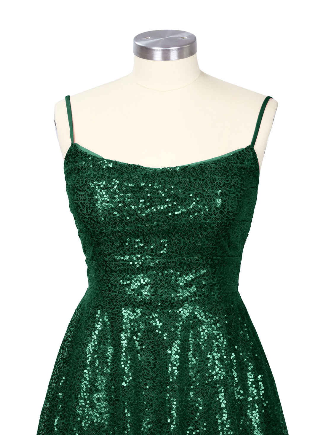 Sequin Scoop Neckline Mini Dress 