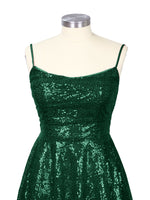 Sequin Scoop Neckline Mini Dress 