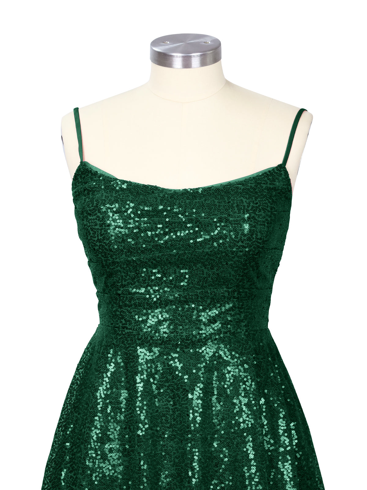 Sequin Scoop Neckline Mini Dress 