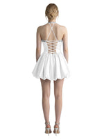 Beading Bubble Hem Mini Dress 
