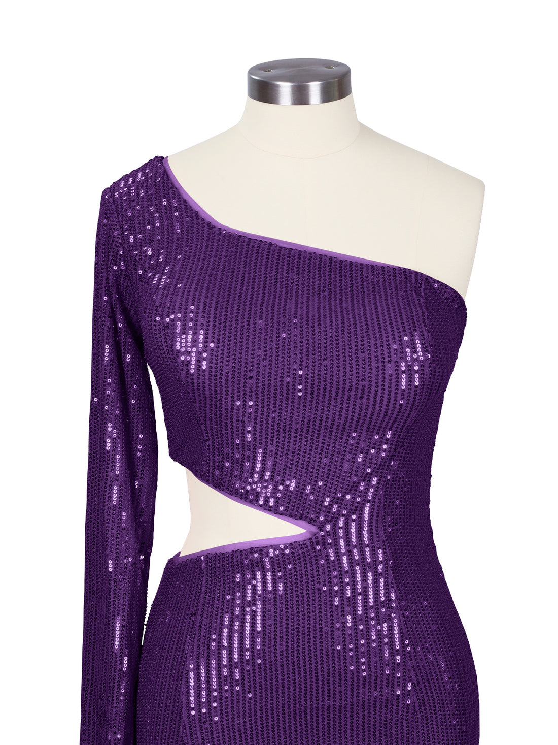 Waist Cutout One Shoulder Mini Dress 
