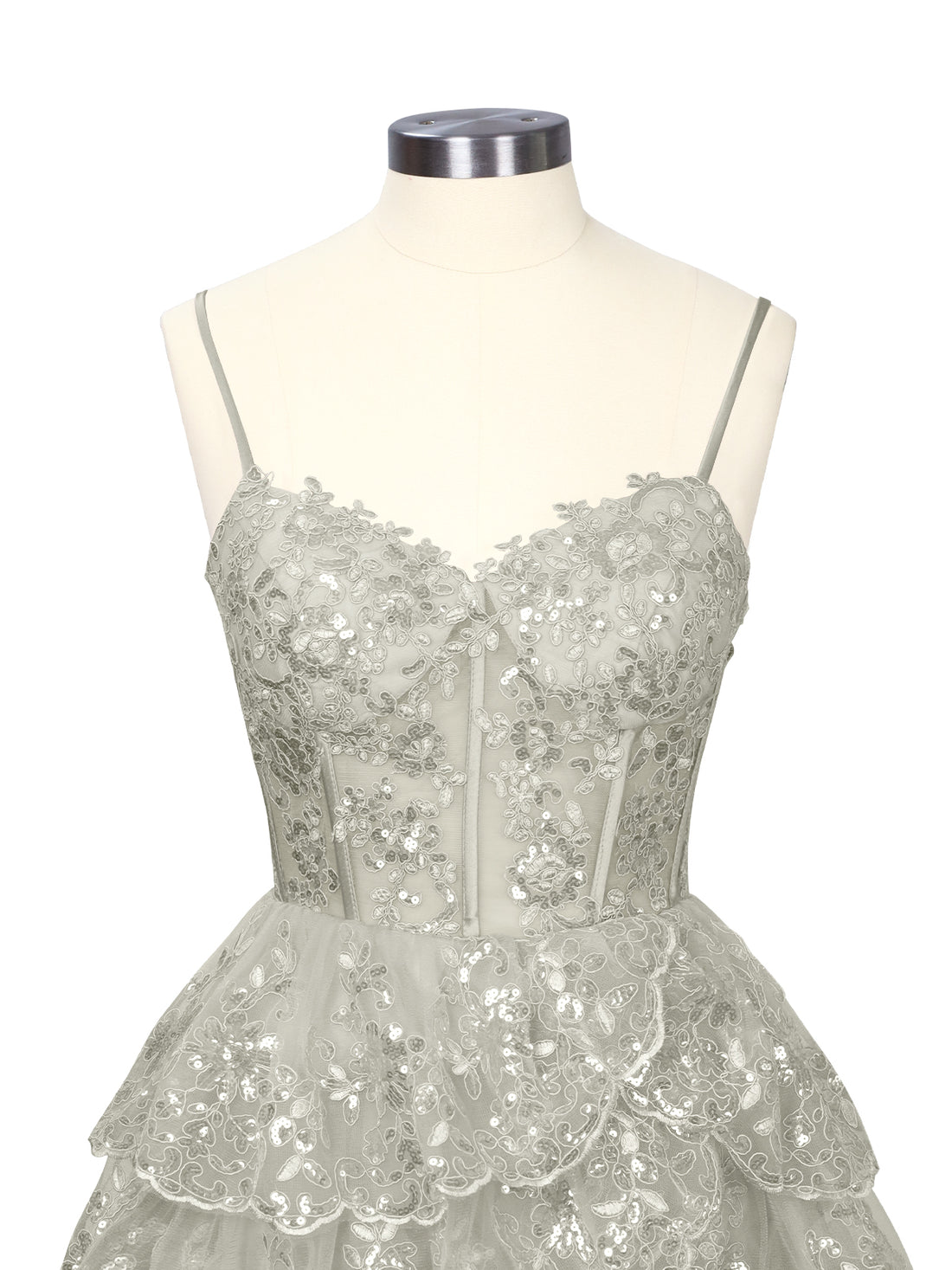 Sequin Appliques Mini Dress 