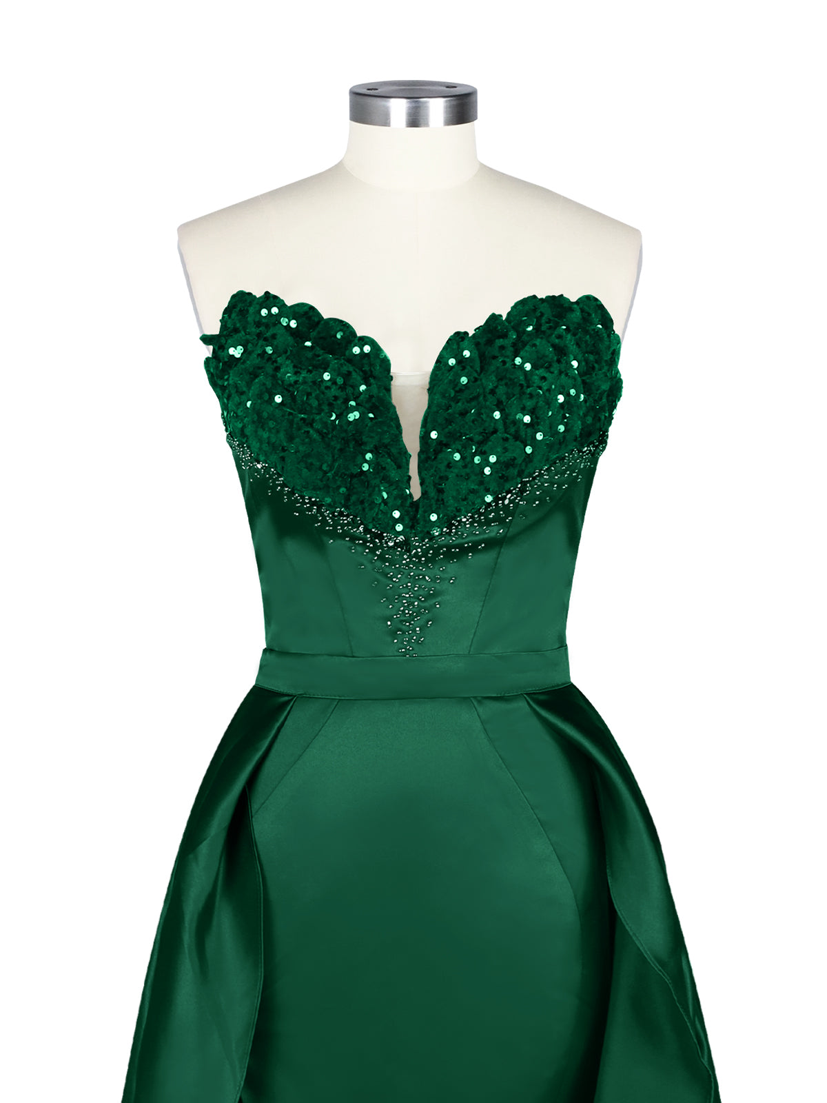 Strapless Sequin Prom Dress 