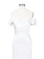 3D Floral Sheath Wedding Dress 