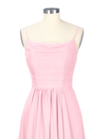 Spaghetti Asymmetrical Bridesmaid Dress 
