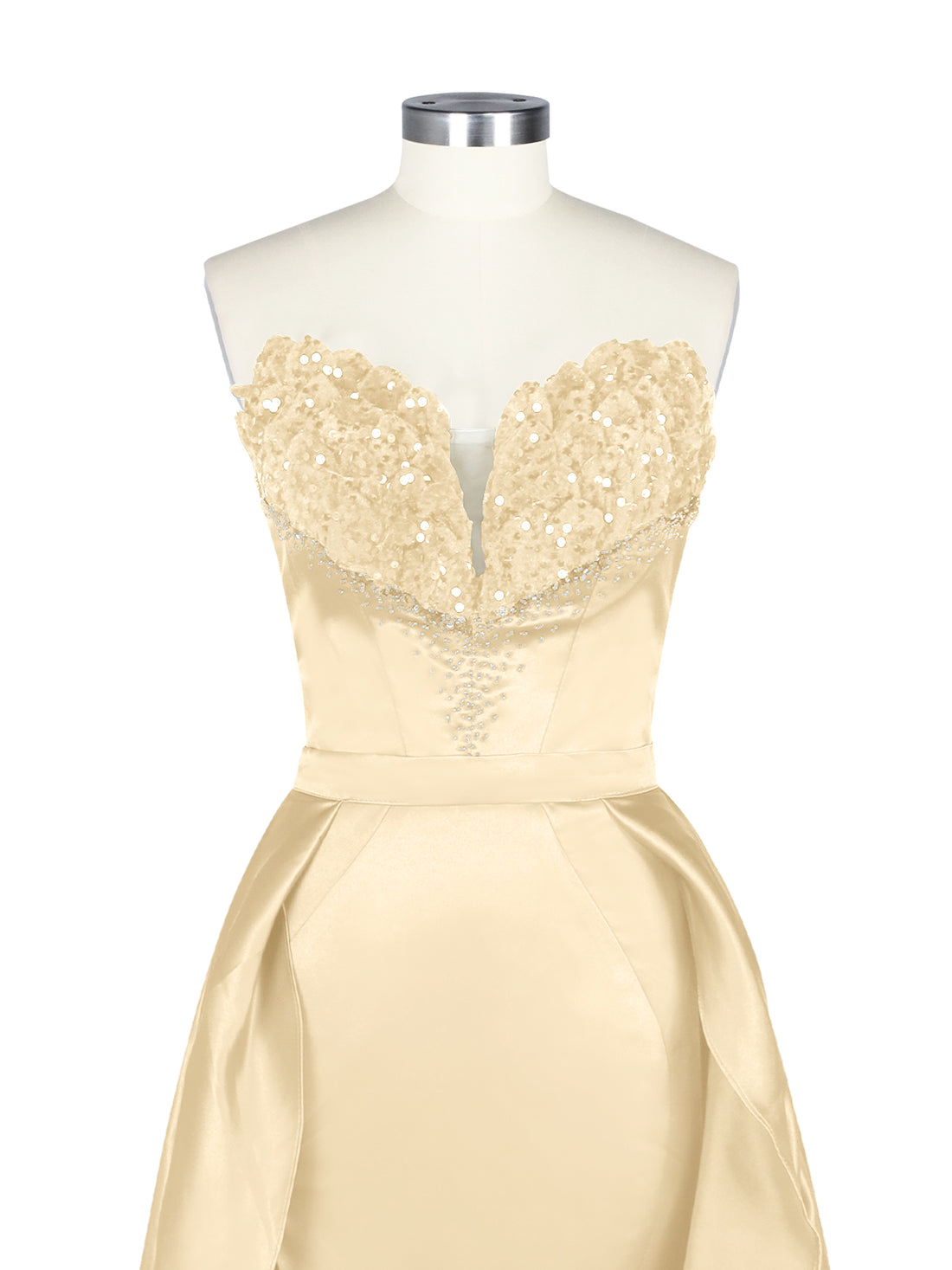 Strapless Sequin Prom Dress 