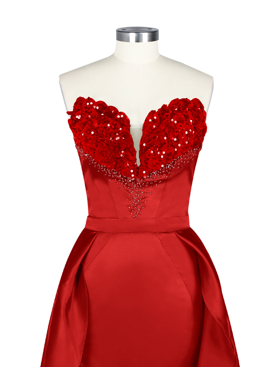 Strapless Sequin Prom Dress 