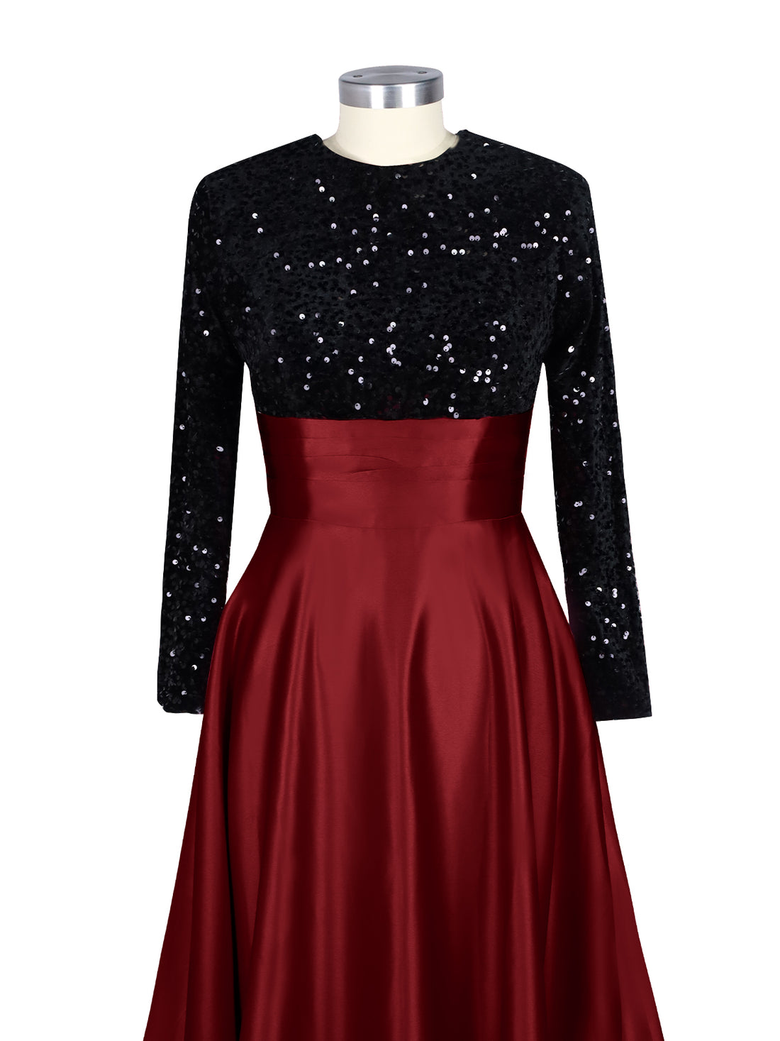 Sequin Jewel Neckline Prom Dress 