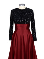 Sequin Jewel Neckline Prom Dress 